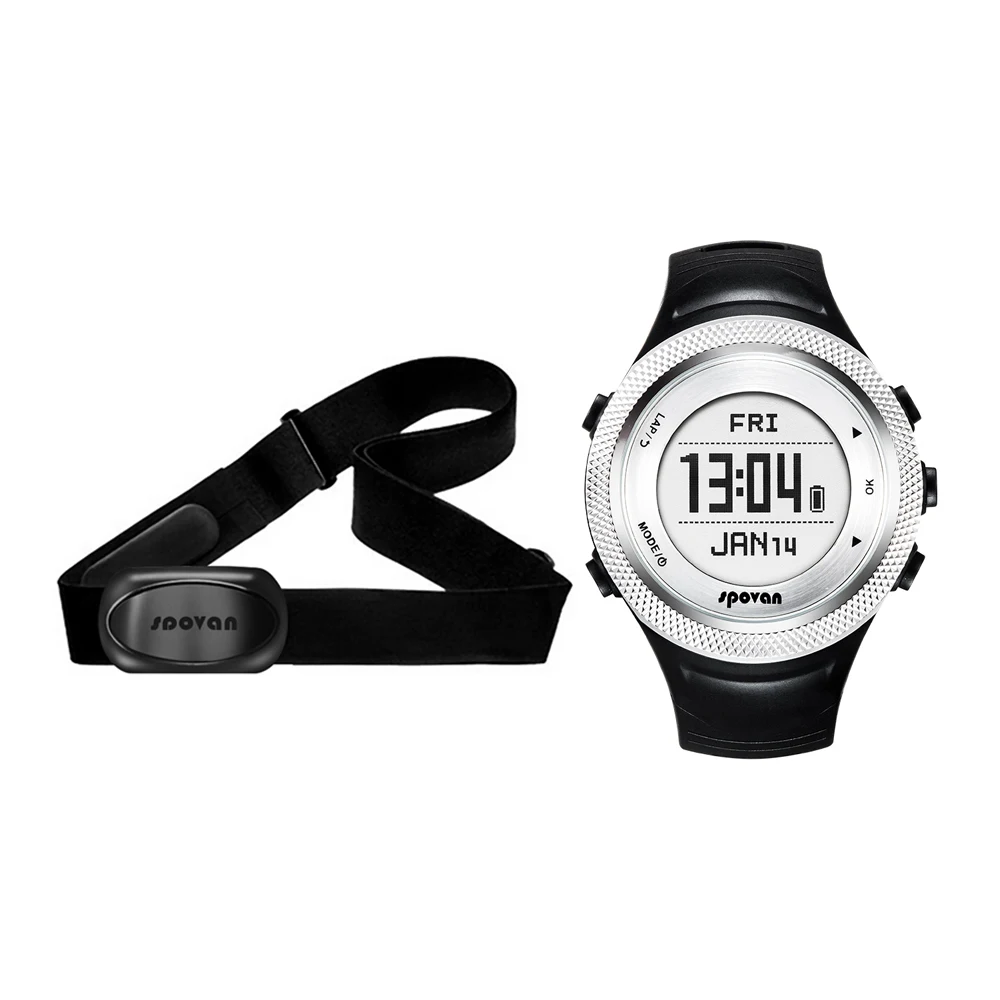 

GPS Sports Watch Water Resistant Pedometer Speed Calorie Counter Digital BT 4.0 Wireless Sport Heart Rate Monitor Chest Strap