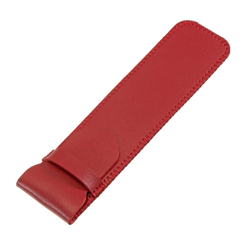 16x3.3cm red Ручная работа, натуральная сумка для карандашей из воловьей кожи, чехлы для авторучки, чехол для офиса, школьные принадлежности, 16X6/3,3 см - Цвет: 16x3.3cm red