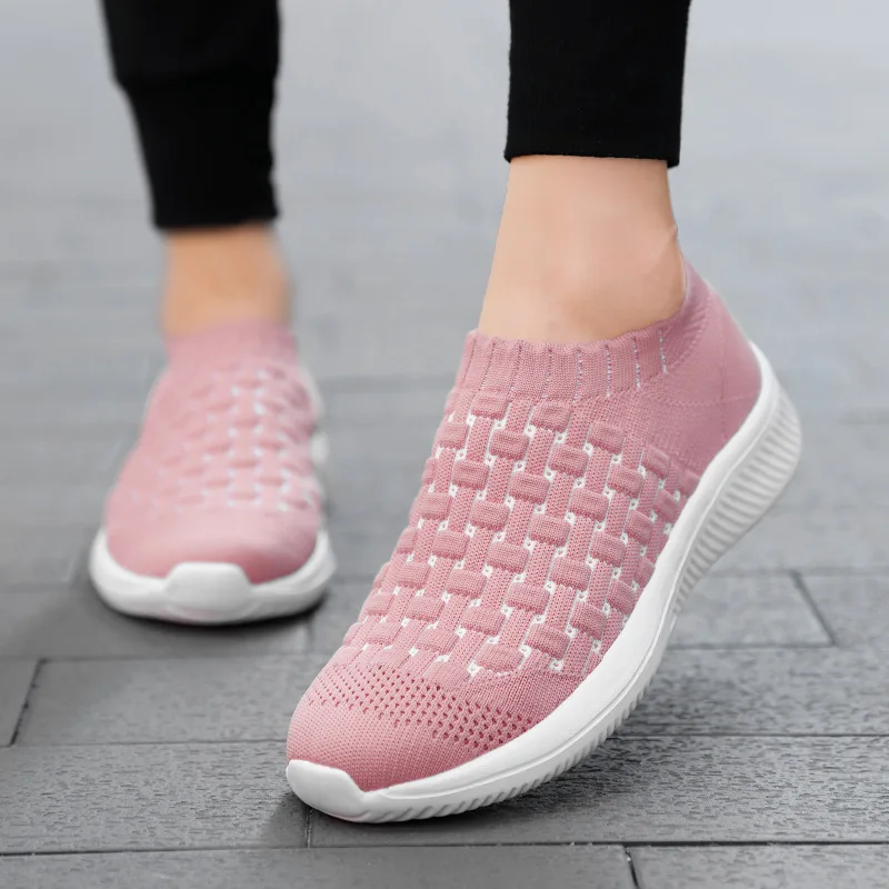 Casual Spring Autumn Women's Shoes New Slip On Women Sneakers Breathable Air Mesh Shoes Woman Soft Walking Flats Female Loafers