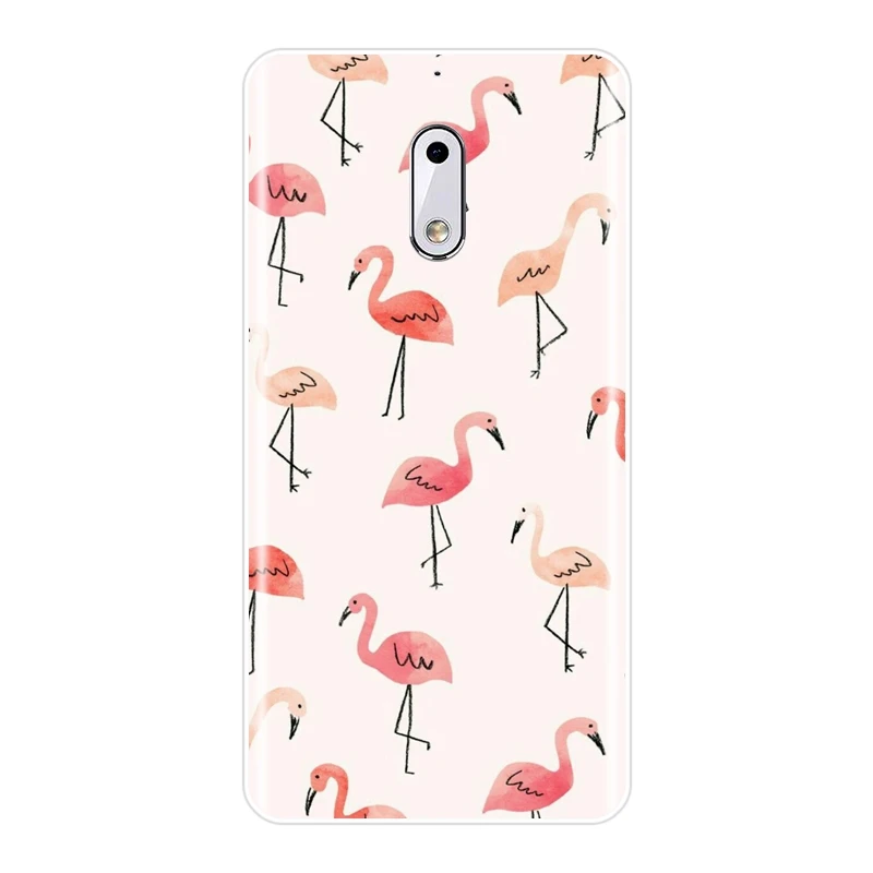 Fashion Flamingo Phone Case For Nokia 1 2 3 5 6 8 Silicone Soft Back Cover 7 Plus X6 | Мобильные телефоны и аксессуары