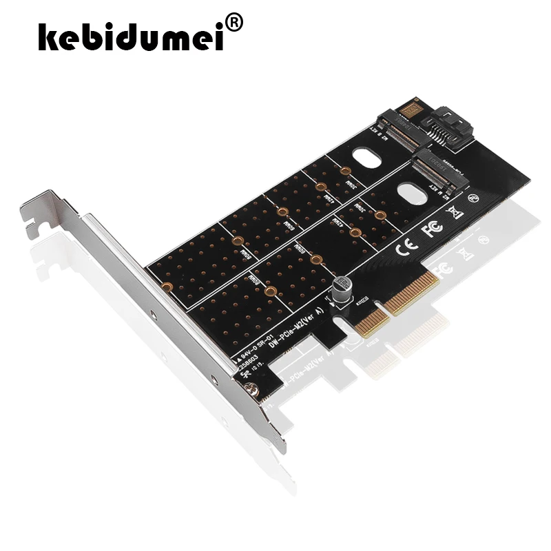 Переходник PCIe на M.2 NVMe SSD NGFF карта расширения PCI Express M Key B SATA порт адаптер Express|Платы