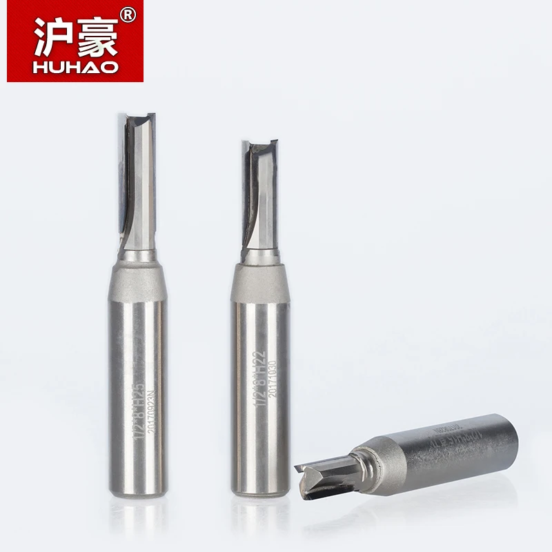 HUHAO 1 шт. 1/4 &quotхвостовик CVD покрытие прямые фрезы для деревообработки резак