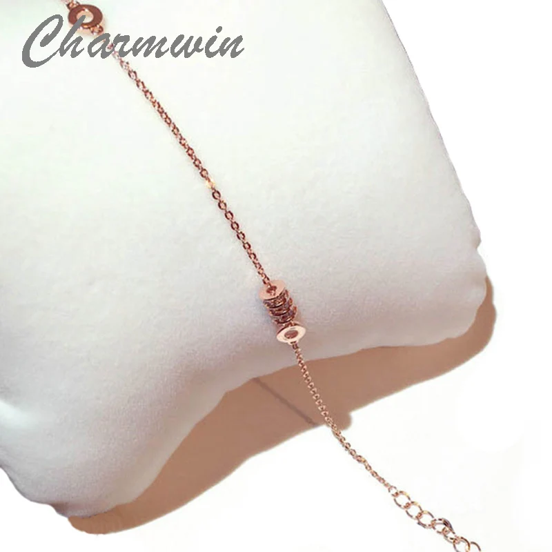 Charmwin новые модные круглые очаровательные женские браслеты Стразы Цепочки