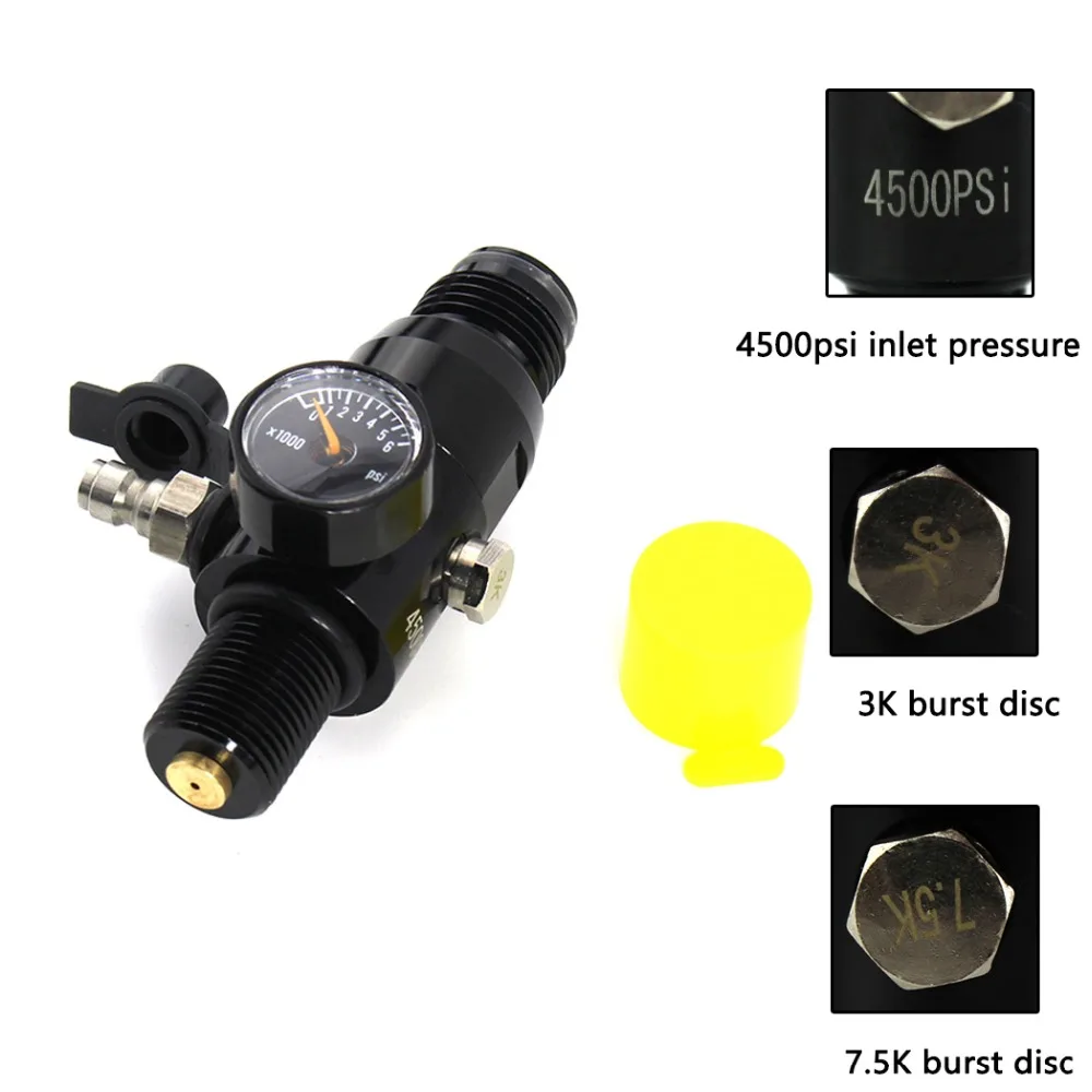 PCP Пейнтбол ВВС гПа регулятор бака M18x1.5 клапан 300bar 4500psi входе 850psi 1500psi 1800psi 2200psi