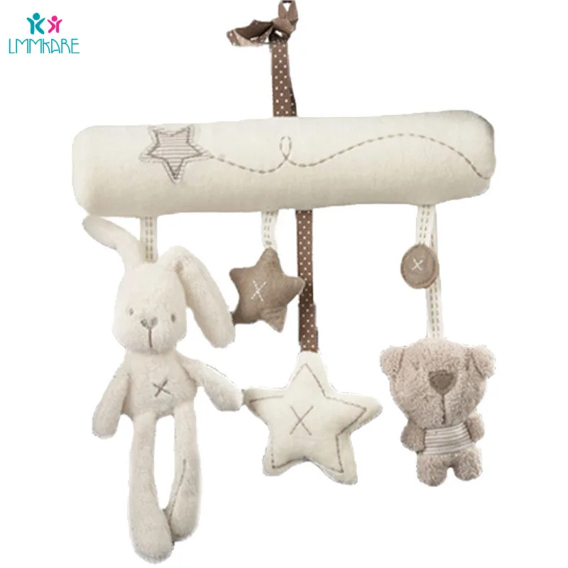 Newborn Toddler Bed Bell Plush Rabbit Music Pacifying Toys Baby Carriage Children's Bedroom Decoration Unisex | Мать и ребенок
