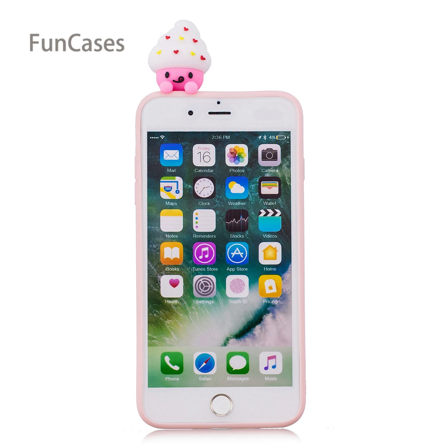 Прекрасный мороженое чехол для телефона СПС Capinha iPhone 7 Plus Мягкие TPU задняя крышка