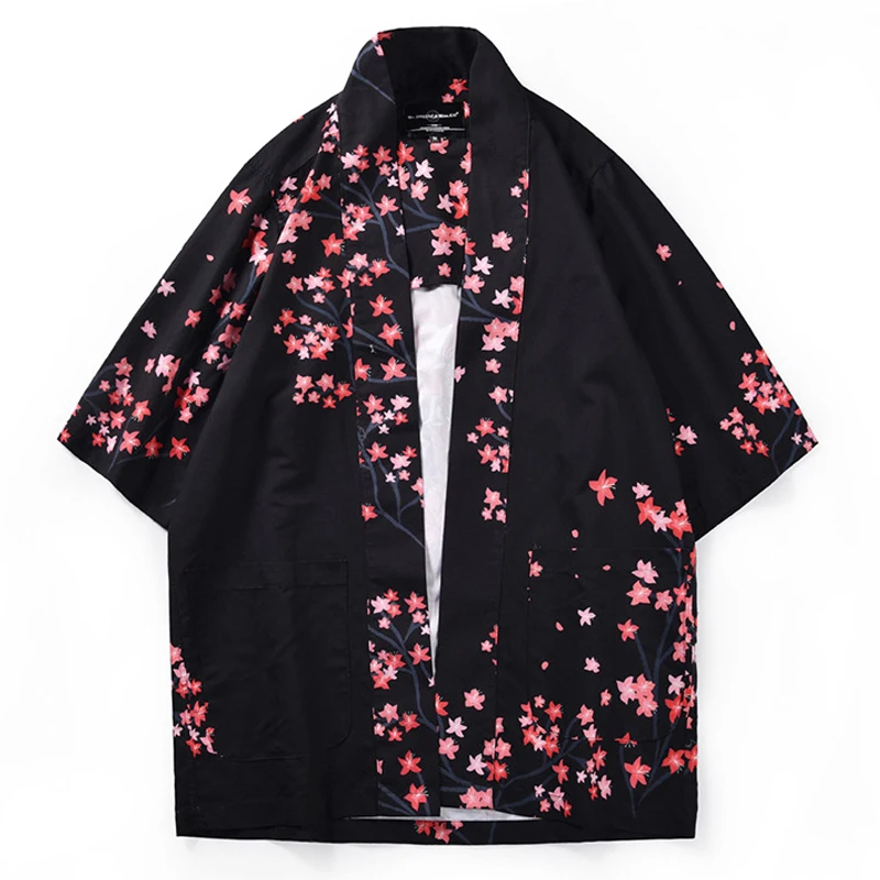 Camisa masculina Дракон Printin японский стиль кимоно Haori для мужчин и женщин Китайский