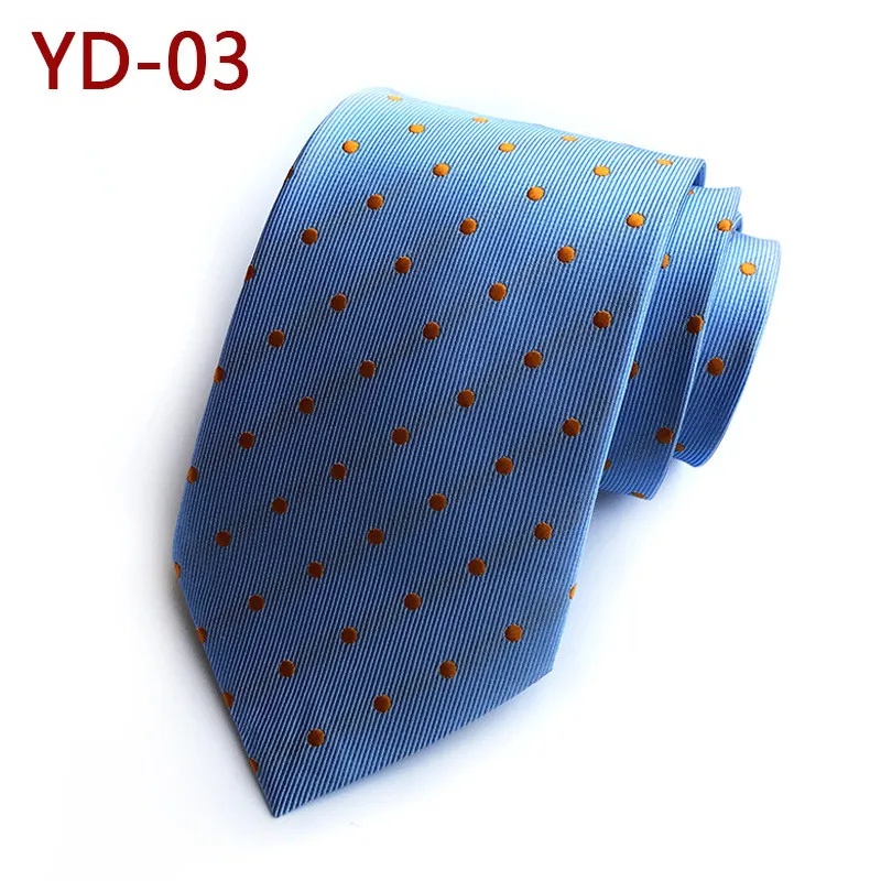 Мужской галстук SCST Новый классический синий с принтом в белый горошек шелковый