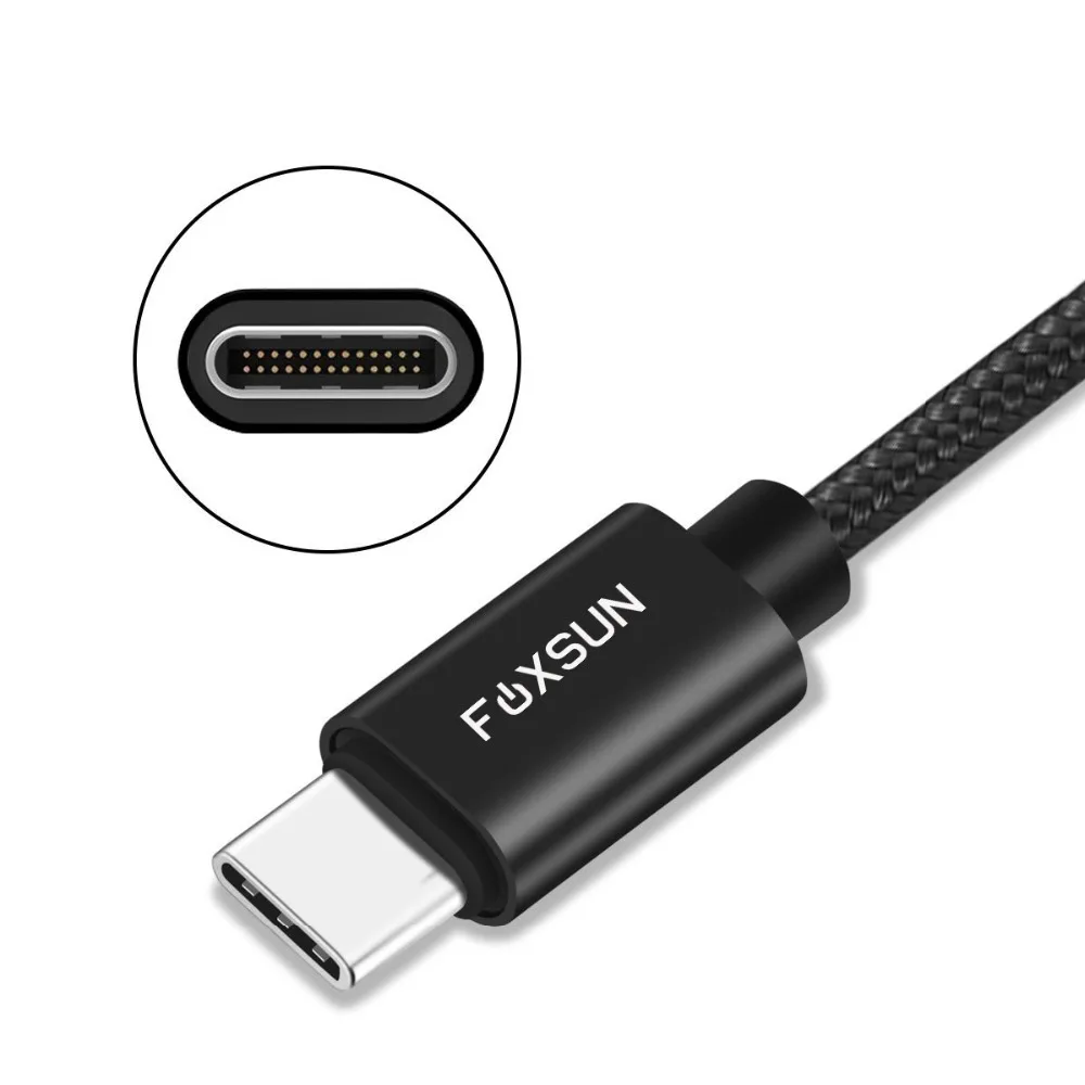 Кабель USB Type C для быстрой зарядки кабель 3 0 с напряжением тока и светодиодным
