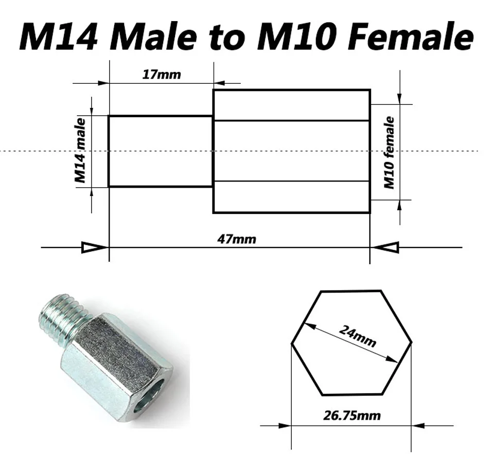 Z-LEAP 1 шт. адаптер резьба M14 Male To M10 женский угловой шлифовальный станок интерфейс разъем ручные инструментальные принадлежности питания