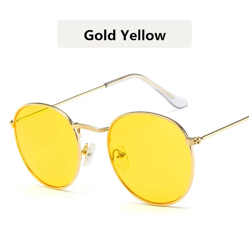 gold yellow Занавес Gafas De Sol Mujer модные Овальные Солнцезащитные очки для женщин маленькая оправа стимпанк Ретро Солнцезащитные очки женские Oculos De Sol UV400 - Цвет линз: gold yellow
