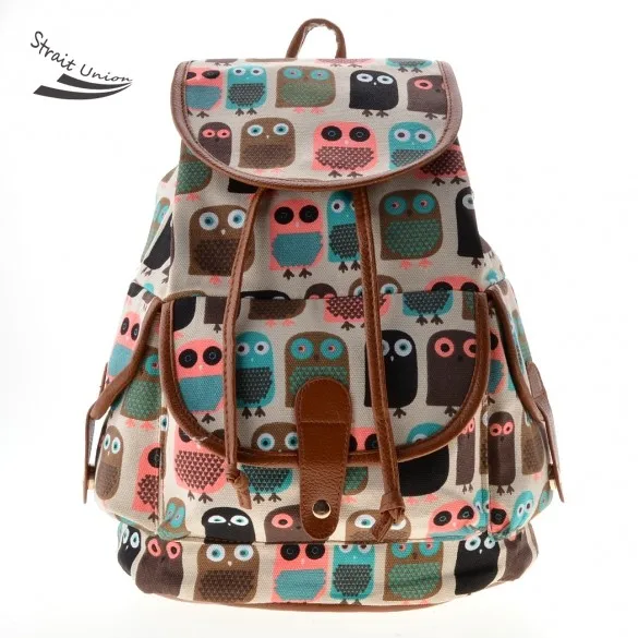 Женщины новое поступление животных печать 3 цвета шарм рюкзак школы для девочек