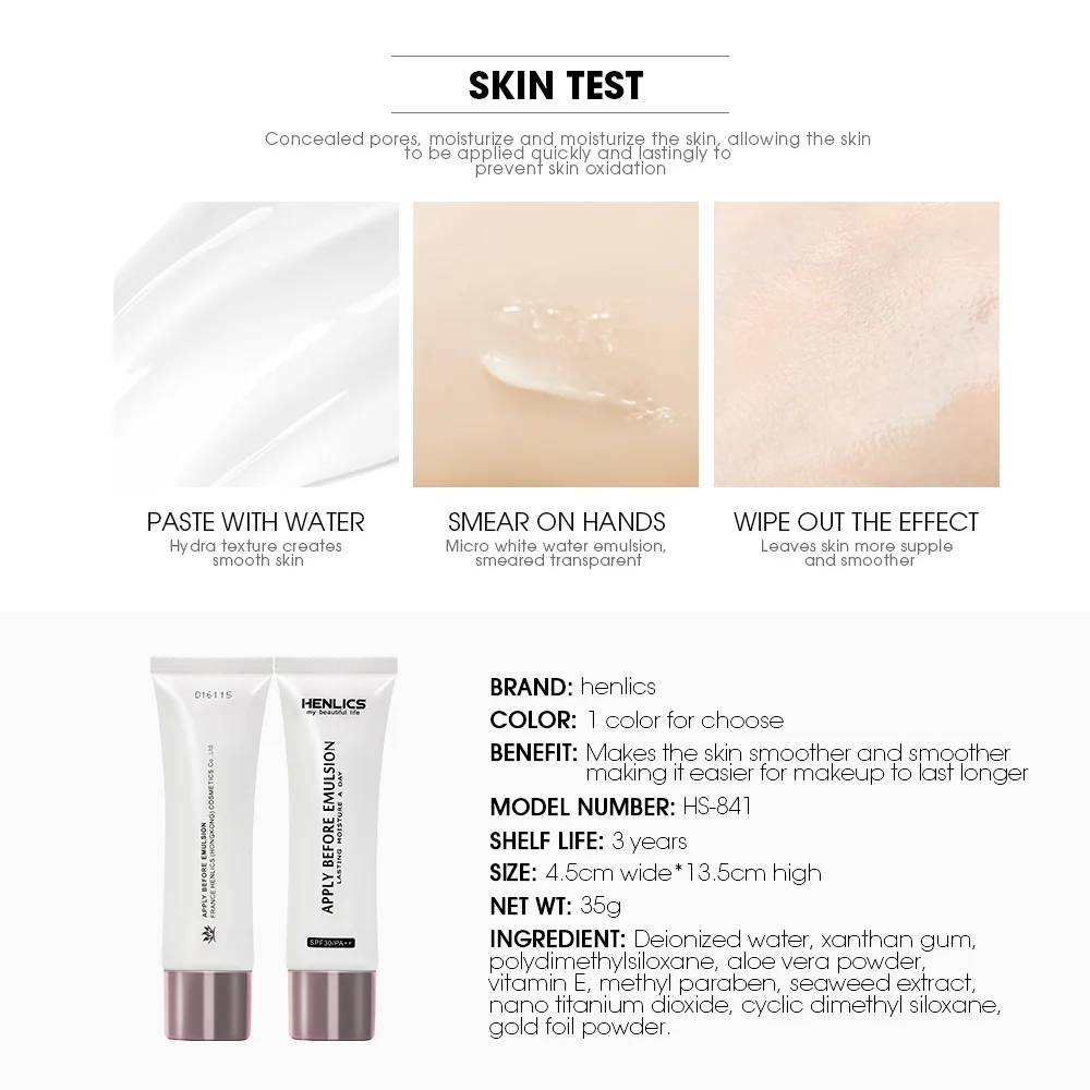 HENLICS 2pcs/set Make Up Set Face Primer+BB Cream Foundation oil control water proof | Красота и здоровье