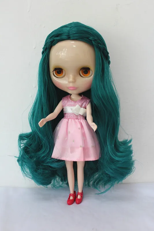 Blygirl Blyth кукла прозрачный изумрудно-зеленый волосы Обнаженная кукла кожа Обычная DIY кукла тела суставы 7 изменить свой собственный макияж