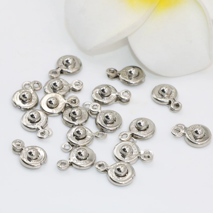

Silver-color 50pcs 7mm round clasps hooks free shipping accessories wholesale fit diy necklace&bracelets findings jewelry B2857