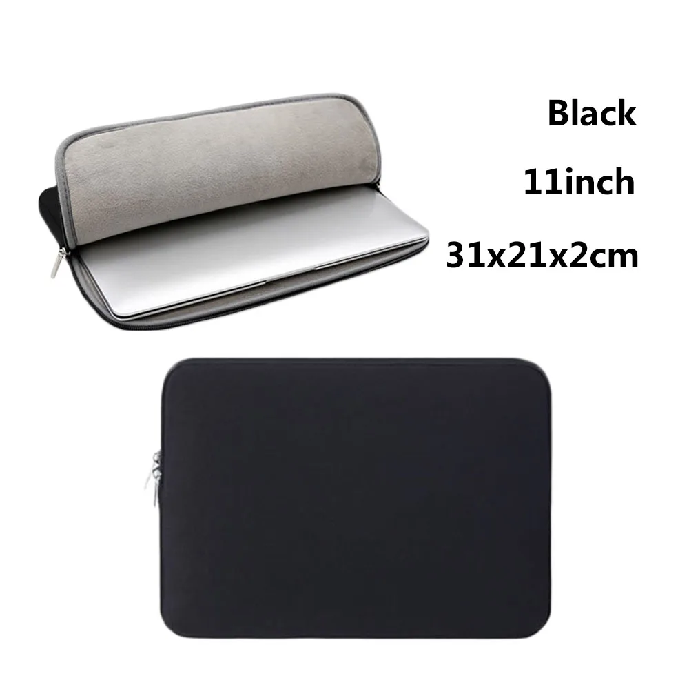 Black 11inch Сумка для ноутбука чехол сумка для планшета, ПК плюшевая внутренняя защита поверхности Мягкий Портативный - Цвет: Black 11inch