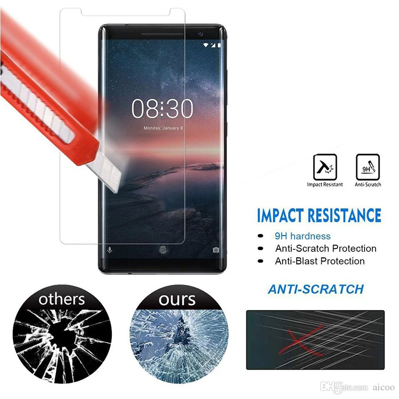 Защита экрана для Nokia 8 2018 закаленное стекло защиты телефона flim X6 X5 9 2 1 3 5 plus 6.16.1plus 6