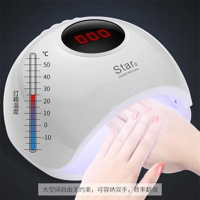 Инфракрасный зондирования 72 Вт Светодиодный УФ-лампы для ногтей барабан с