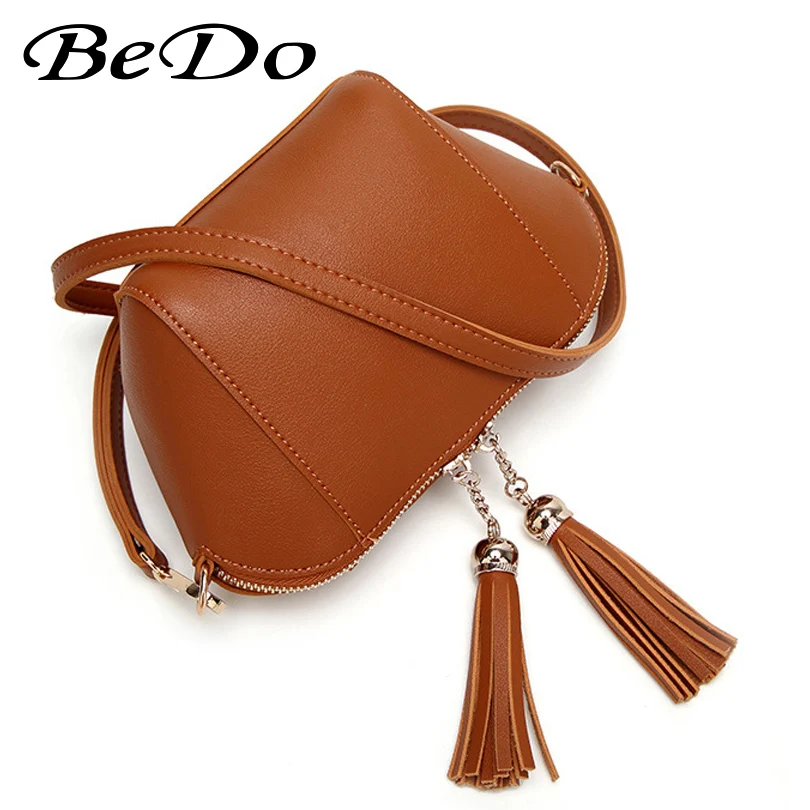 Модные женские мини сумки BeDo с кисточками дизайнерские мессенджеры от