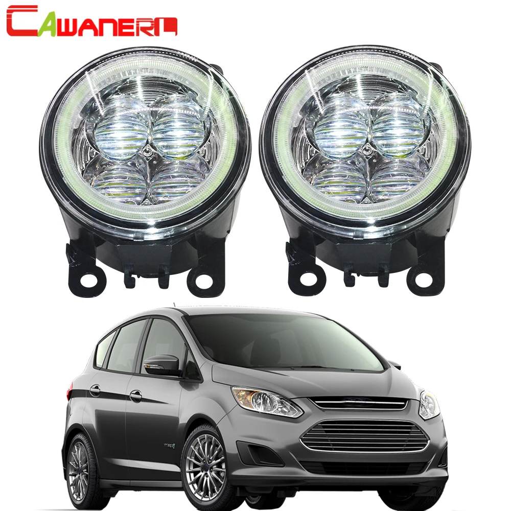 Cawanerl для Ford C-Max 2 MPV Субару Outback 2010 2011 2012 2013 стайлинга автомобилей Светодиодный туман светильник Ангел глаз DRL Дневной светильник 12V