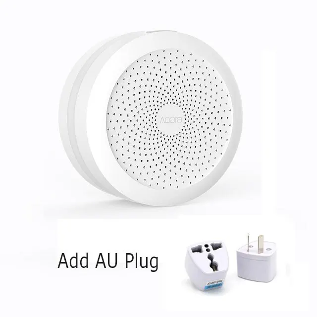 Add AU plug Aqara концентратор Mi gateway с RGB светодиодный ночник умная работа с Apple Homekit и aqara умное приложение для xiaomi умный дом - Цвет: Add AU plug