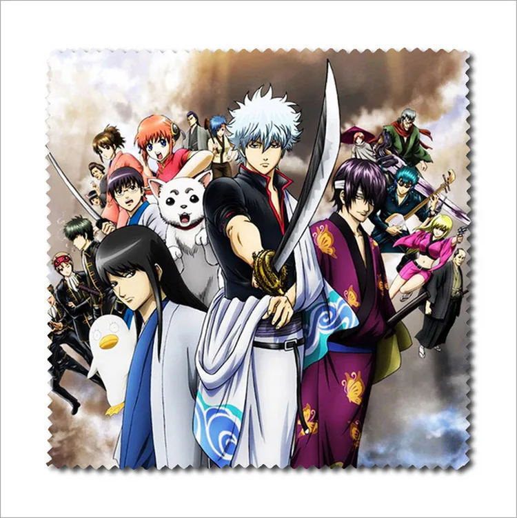 1 шт. фланелевая ткань для очков с принтом Gintoki/Toushirou/Kotarou/Sadaharu/Shinsuke аниме Gintama