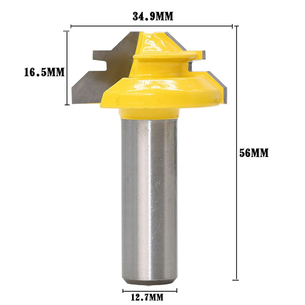 

45 degree woodworking milling cutters 1/2 handle woodworking machine tool knife 1/2*1-3/8 repair line knife woodworking knife