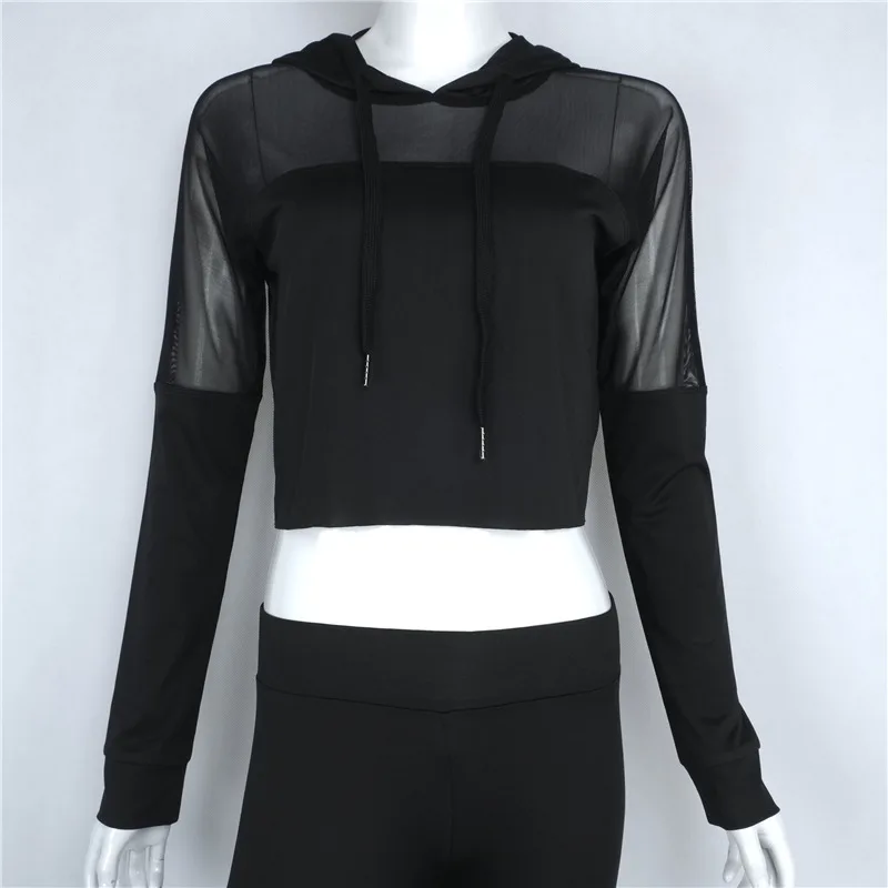 Женские комплекты для йоги одежда из 2 предметов сетчатый дышащий плотный