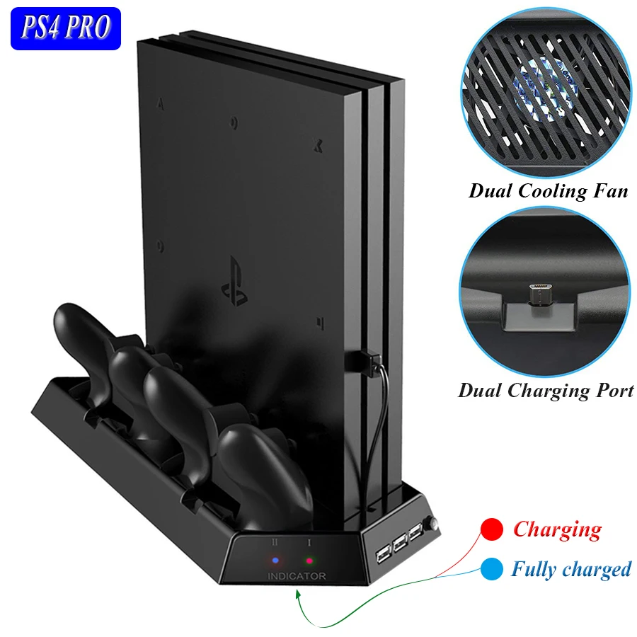 Аксессуары для PS4 Pro вертикальная подставка со светодиодным индикатором