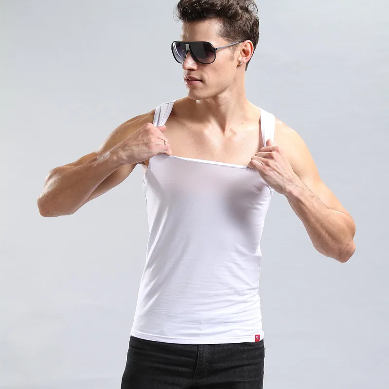 95% Cotton Men's Undershirts vest underwear fashion brand men sexy Mens Sleeveless Top Male Muscle Vest Bottoming Shirt | Мужская