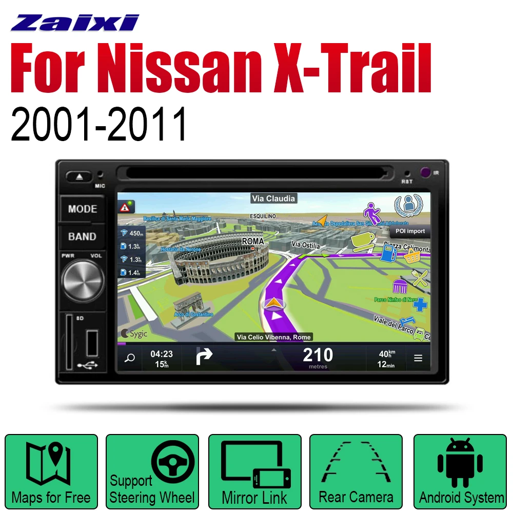 Автомобильный DVD GPS навигатор Android для Nissan X Trail 2001 ~ 2011 проигрыватель навигация WiFi