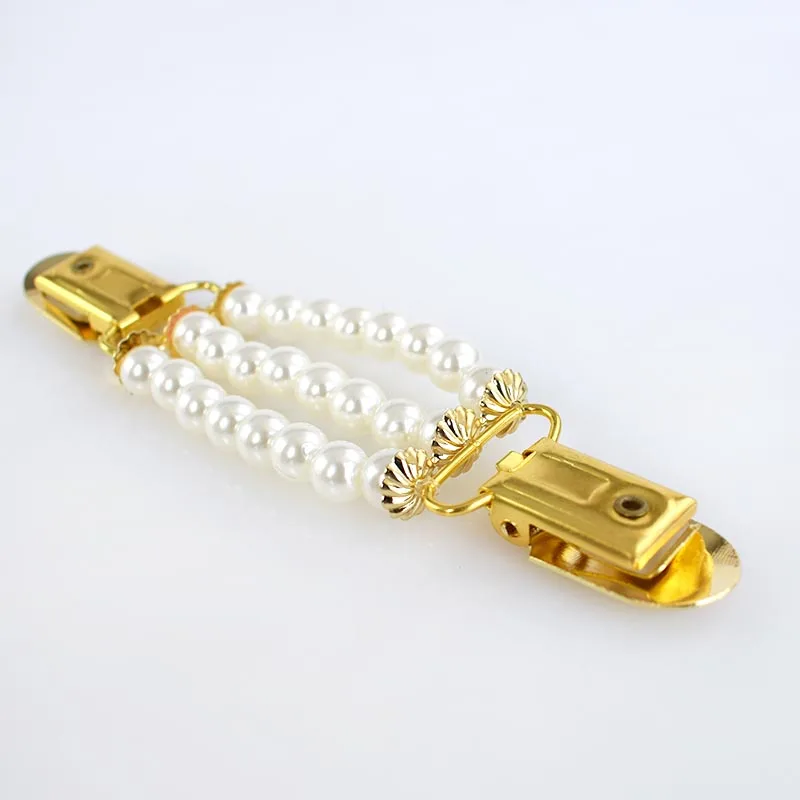 4 шт. гибкий металлический с бусинами кнопки белый свитер бисером кардиган зажимы