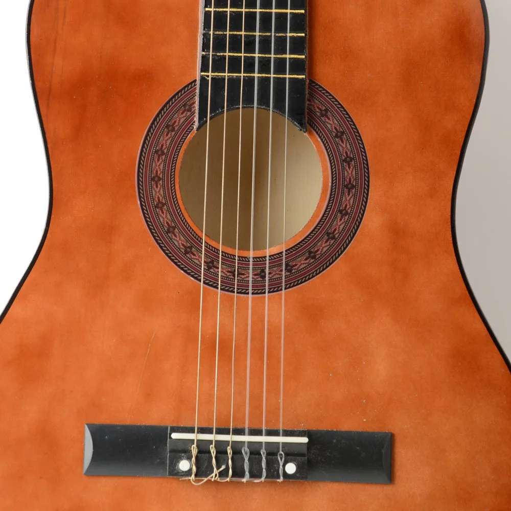High Quality 38&quot Classic Folk Acoustic Guitar Brown With Picks And Chord Natural Wooden Musical Instrument US-Y00470 | Спорт и
