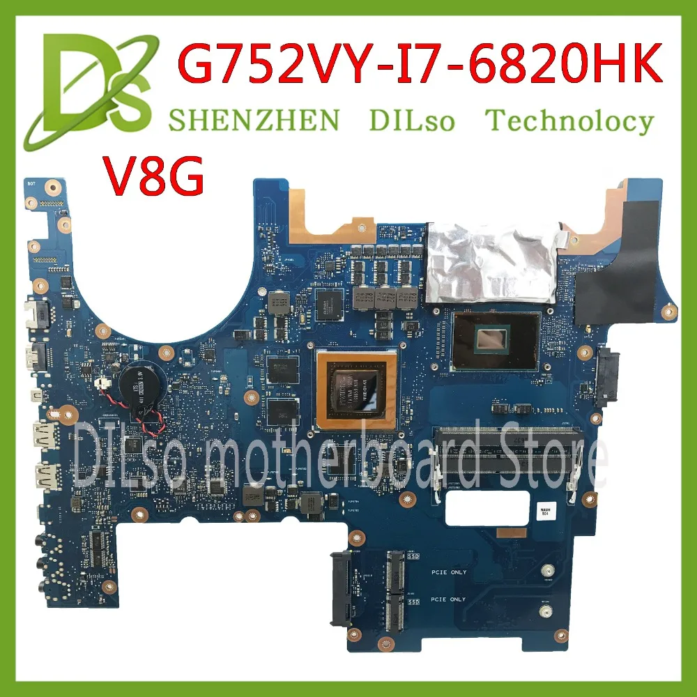 KEFU G752VY для ASUS G752V G752VS V8G i7-6820HK материнская плата ноутбука I7 CPU в наличии 100% |