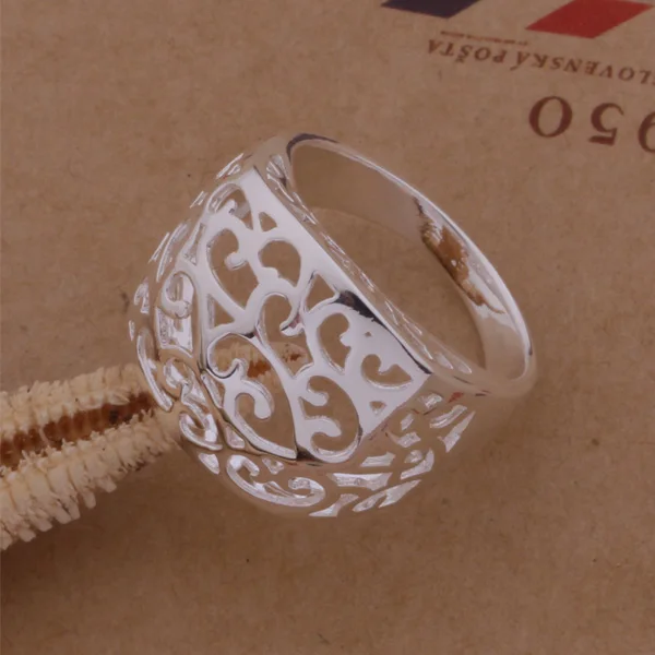 Кольцо с покрытием из серебра 925 пробы в стиле ретро | Украшения и аксессуары