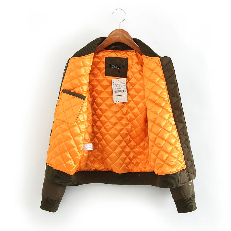 Для женщин осень Курточка бомбер 2018 женский Повседневное пилот парка с длинным