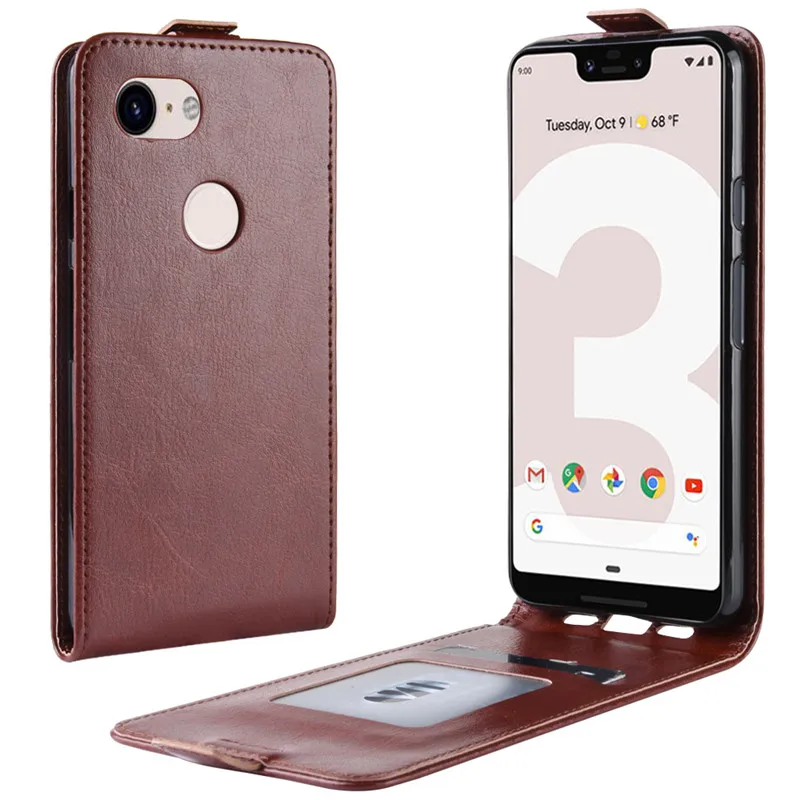 For Google Pixel 3a Case Up Down Vertical Card Slot Wallet Protect Soft TPU PU Leather Phone Cover XL | Мобильные телефоны и