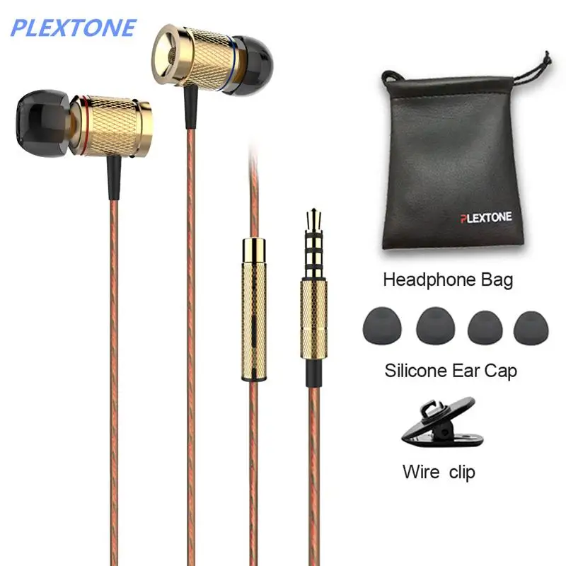 PLEXTONE X53M магнитные металлические наушники-вкладыши, спортивные наушники, проводное управление, металлическая гарнитура, 3,5 мм наушники