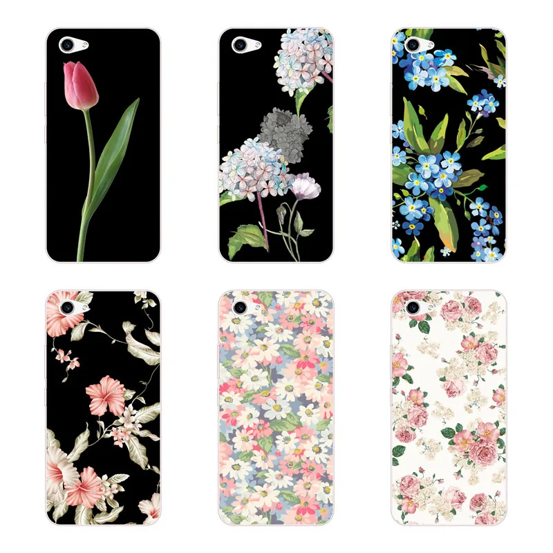 for vivo y81 Case Silicon flowers Painting Soft TPU Back Cover Protect Phone cases shell |