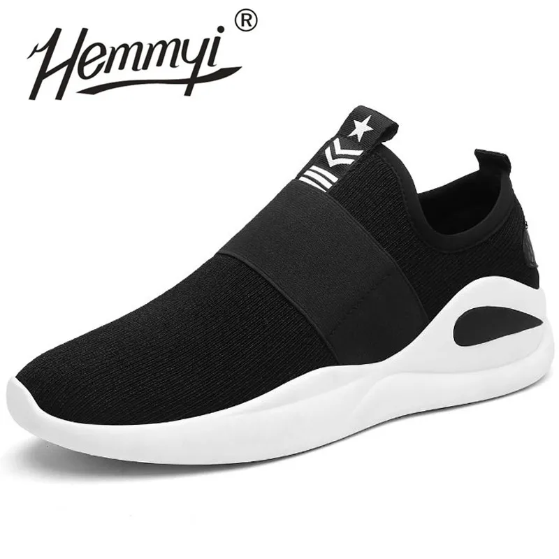 Hemmyi с волнообразным краем Zapatos De Hombre без застежки сетчатым верхом дышащая