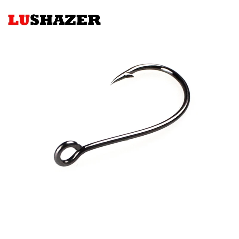 Бренд LUSHAZER, 20 шт./лот,, рыболовный крючок, крючок с шипами, рыболовные снасти рыба, крючок, одиночные рыболовные крючки