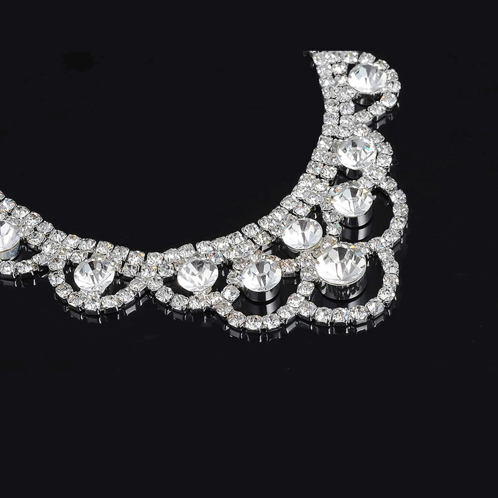 BLIJERY элегантные свадебные комплекты ювелирных изделий для невесты Bling, со стразами и кристаллами ожерелье+ серьги набор для женщин свадебные комплекты ювелирных изделий