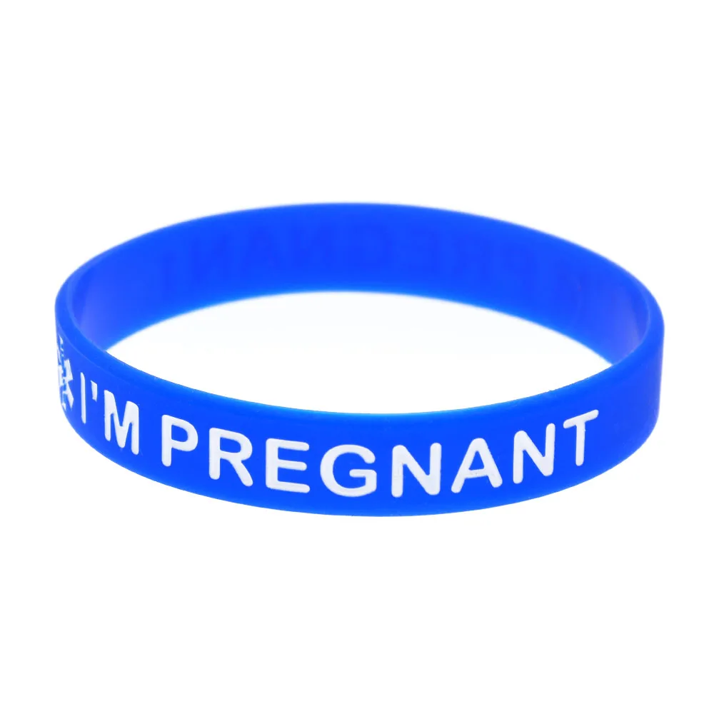 1 шт. оповещения я беременных Wristband Силикона заполненный чернилами Цвет 4 цвета