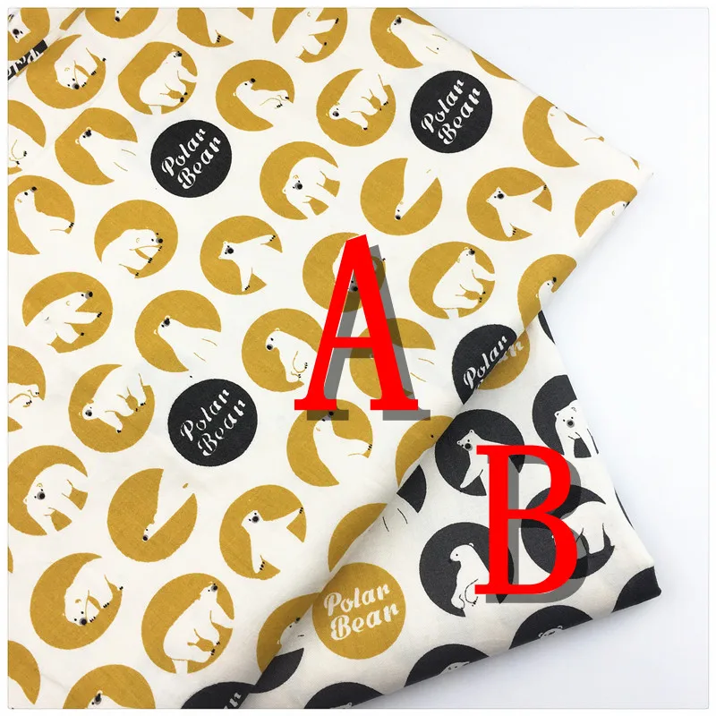 Хлопчатобумажная ткань с рисунком медведя из мультфильма для детей домашний