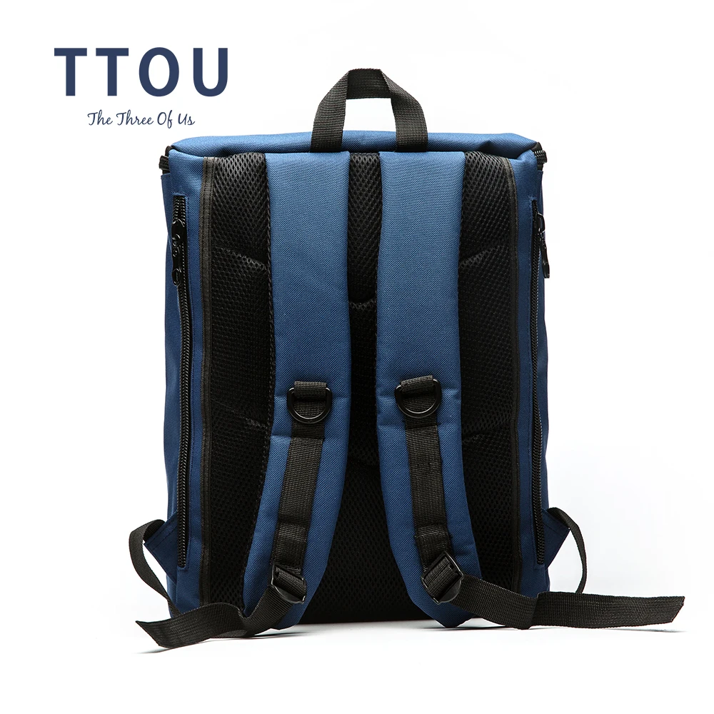 TTOU дизайнерский однотонный синий рюкзак для девочек и мальчиков-подростков