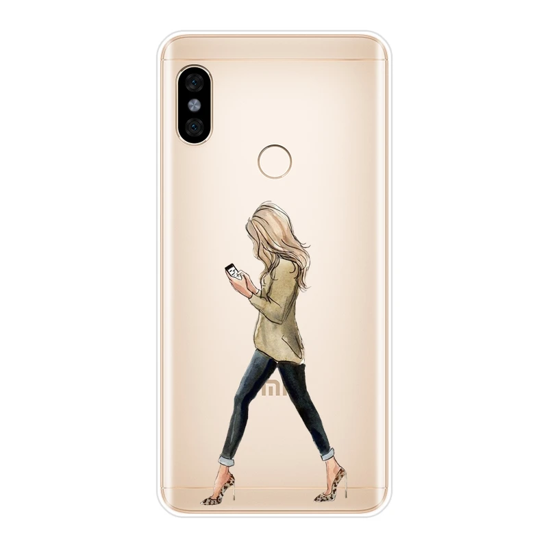 Задняя крышка для Pocophone F1 Xiaomi Redmi Note 4 4X 5 5A 6 Pro Prime Черный силиконовый чехол телефона