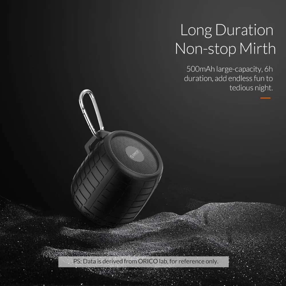 ORICO Портативный беспроводной Bluetooth V4.2 открытый мини-динамик Hifi стерео Бас алюминиевый ударопрочный IPX5 Водонепроницаемый динамик