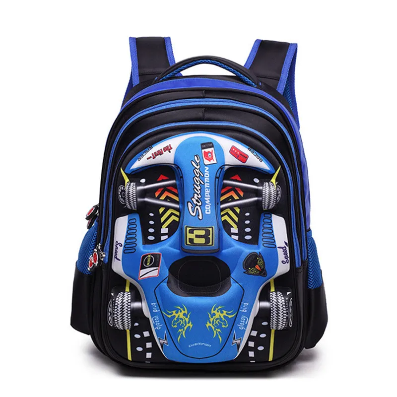 Детские школьные сумки с мультяшным 3D автомобилем для мальчиков и девочек