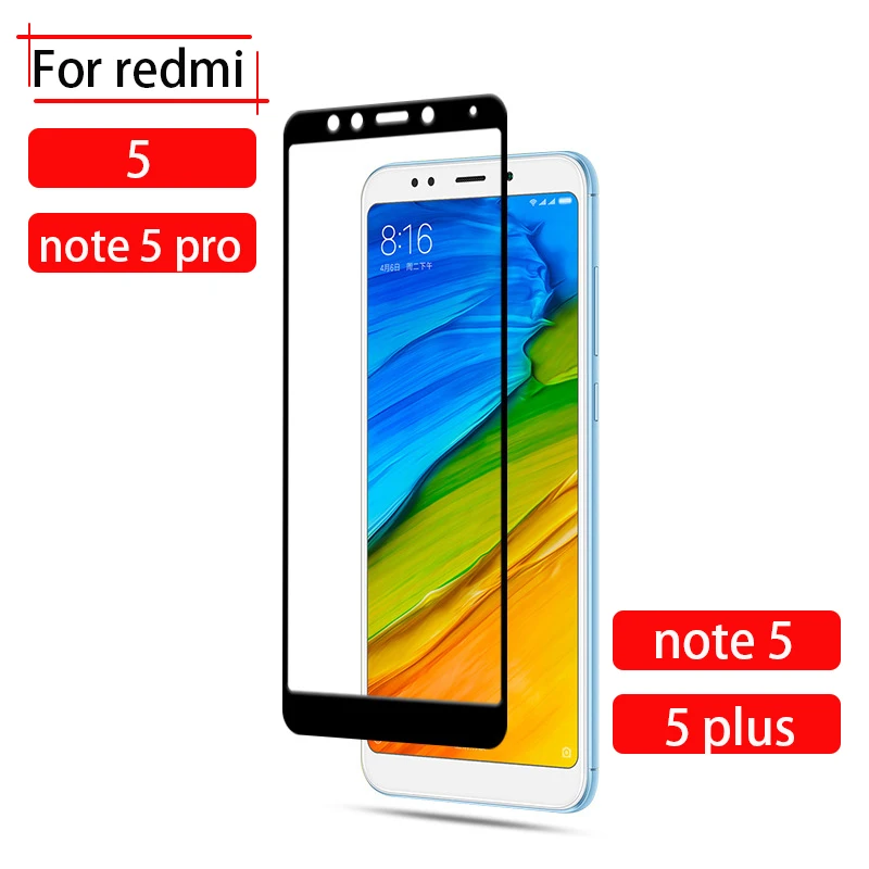 Закаленное стекло для xiaomi redmi note 5 pro plus защитное на ksiomi xiomi note5 not 5pro 5plus защита