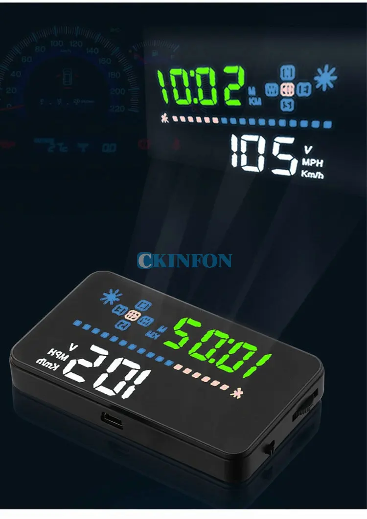 10 шт./лот новый A3 Автомобильный дисплей HUD для измерения скорости